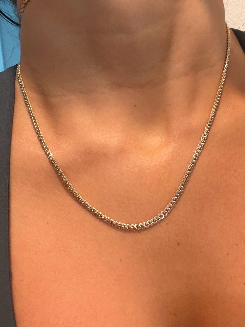 Gold-Tone Women's Curb Chain Necklace - Elegant Everyday Style